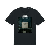 Load image into Gallery viewer, Black Printed T-shirt Front