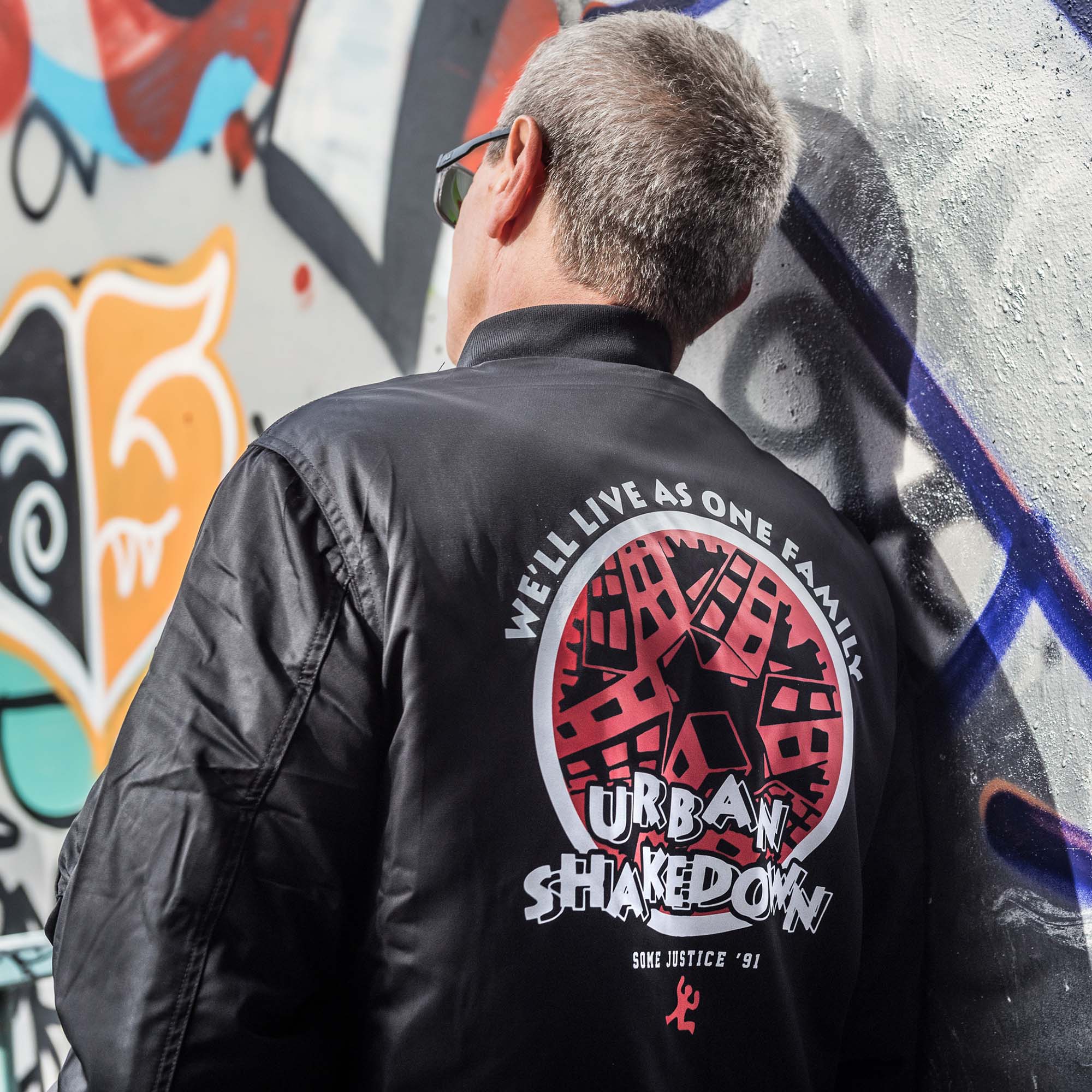 Urban Shakedown x SUB50Hz One Family Bomber Jacket – DJ Micky Finn