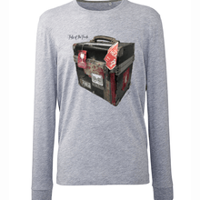 Load image into Gallery viewer, Grey Marl Printed Long Sleeve T Shirt Front
