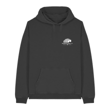 Load image into Gallery viewer, Garment Dyed Black Rock Printed Hoody Front