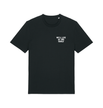 Load image into Gallery viewer, Black Printed T-shirt Front
