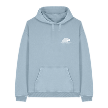 Load image into Gallery viewer, Garment Dyed Blue Stone Printed Hoody Front
