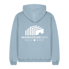 Load image into Gallery viewer, Garment Dyed Blue Stone Printed Hoody Back
