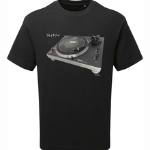 Load image into Gallery viewer, Black Printed T-shirt Front
